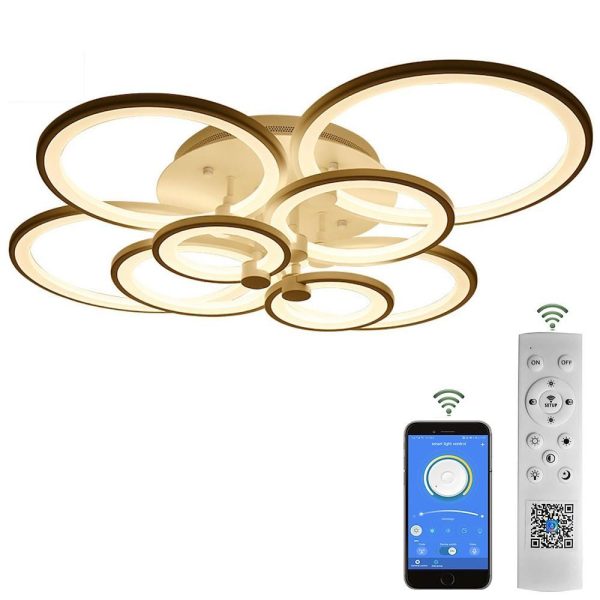 Elegant Semi Flush Mount Ceiling Lights with Unique Overlapping Rings - Image 25