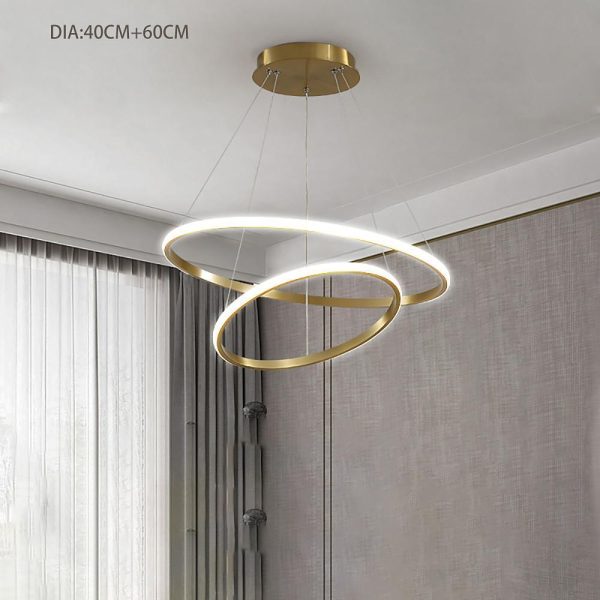 3 Ring Design Pendant Lighting Acrylic Aluminum Pendant Unique LED Ceiling Light - Image 10
