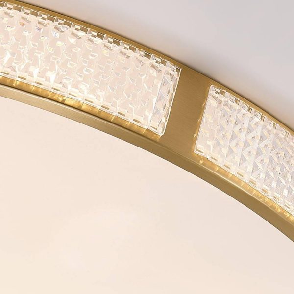 Circular Copper Acrylic LED Nordic Ceiling Lights Flush Mount Lighting - Image 11