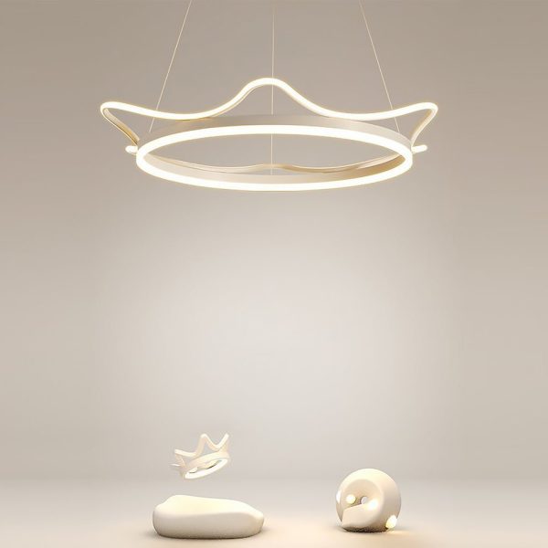 Imperial Crown Modern Chandelier Dimmable Ceiling Light with Remote - Image 4