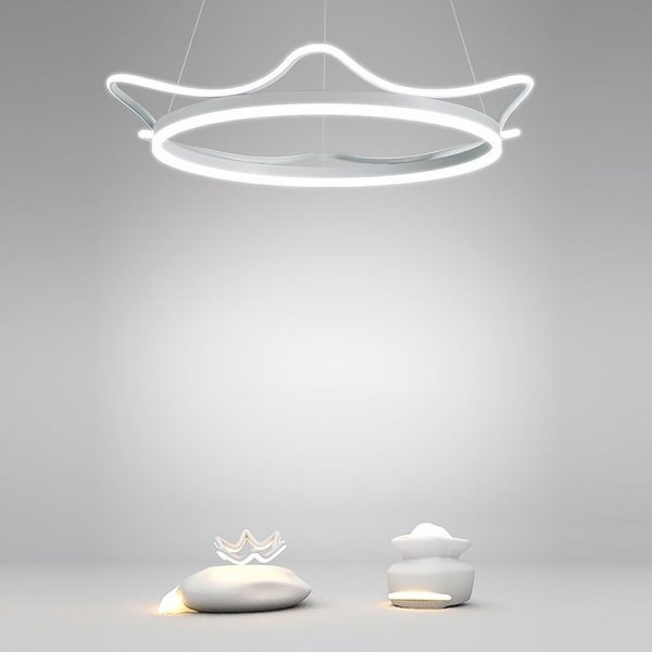 Imperial Crown Modern Chandelier Dimmable Ceiling Light with Remote - Image 2