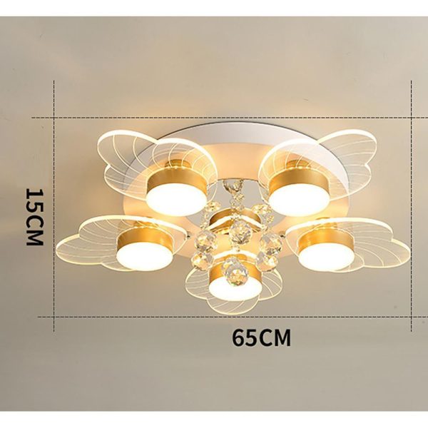8-light Flower Design LED Nordic Ceiling Lights Flush Mount Lighting - Image 5