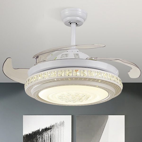 Intelligent Frequency Conversion Dimming LED Ceiling Invisible Fan Chandelier - Image 3