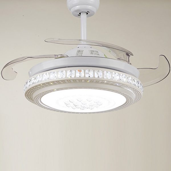 Intelligent Frequency Conversion Dimming LED Ceiling Invisible Fan Chandelier - Image 4