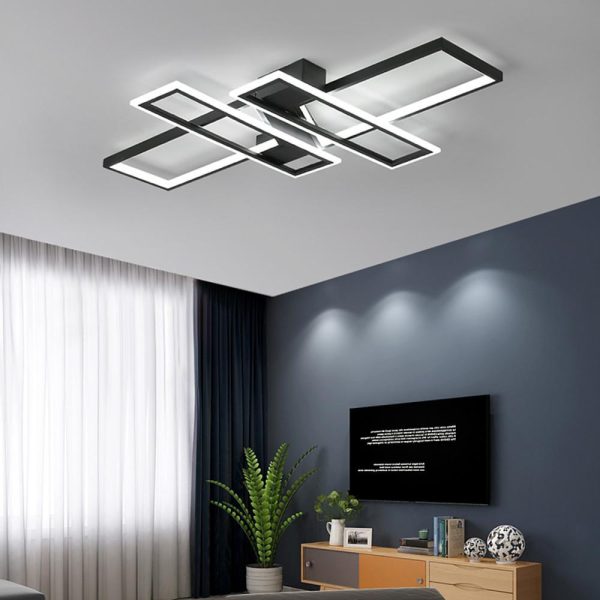 4 Rectangle LED Modern Ceiling Lights Flush Mount Lighting Ceiling Lamp - Image 2