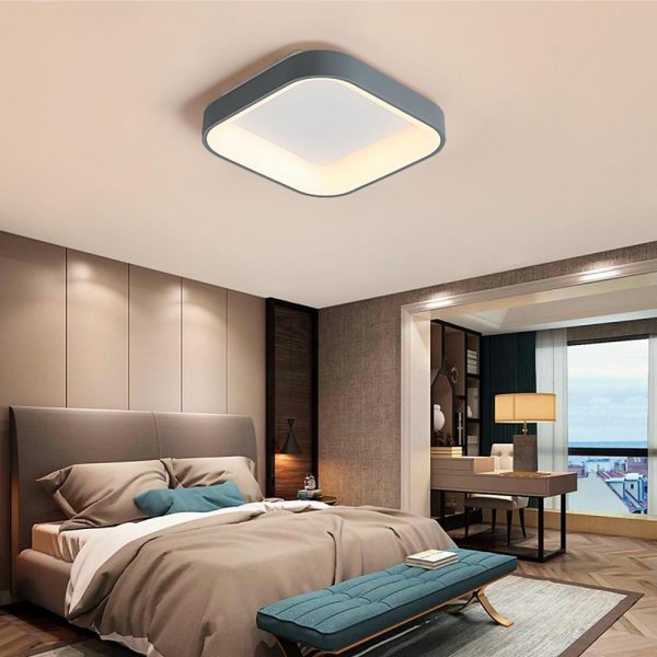 Square Shaped Modern LED Flush Mount Ceiling Light for Bedroom - Image 7