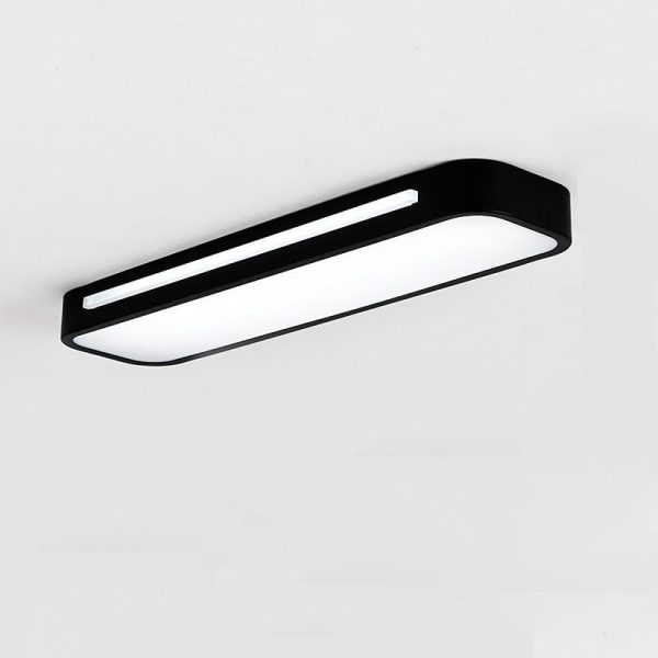 19 in. W 1-Light Long Oval LED Flush Mount Minimalist Rectangular Ceiling Light - Image 5