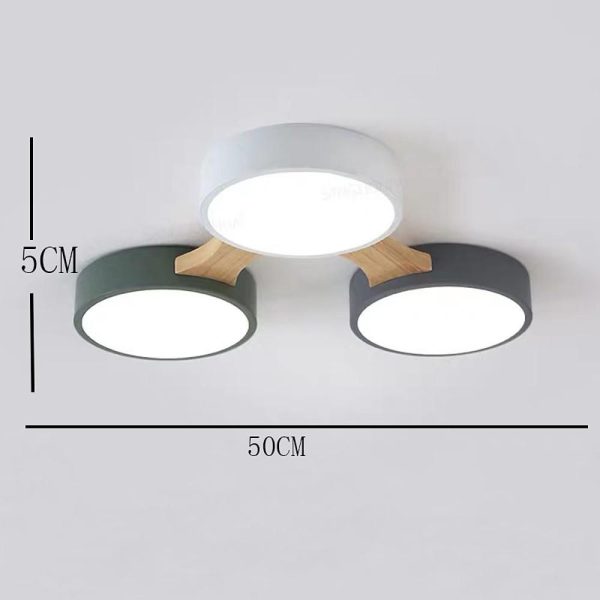 Circular 5 Lights LED Industrial Ceiling Lights Flush Mount Lighting - Image 7
