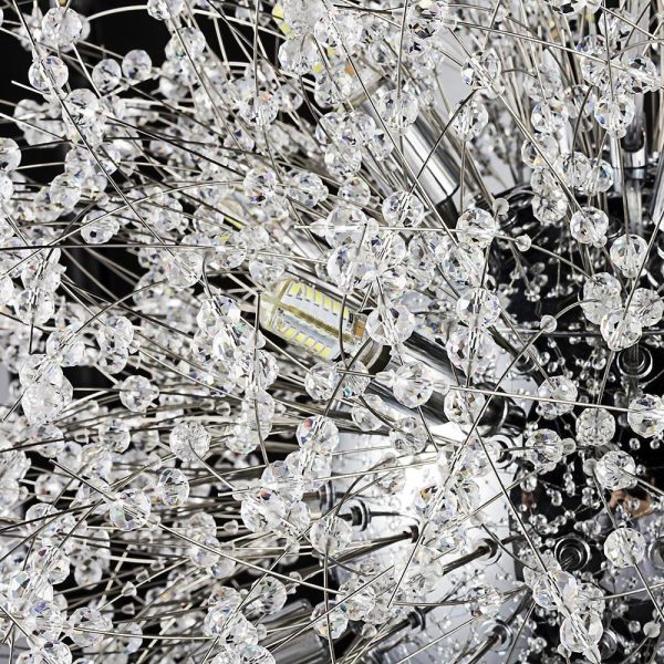 Round Design Crystal Metal LED Antique Chandeliers Kitchen Pendant Lighting - Image 9