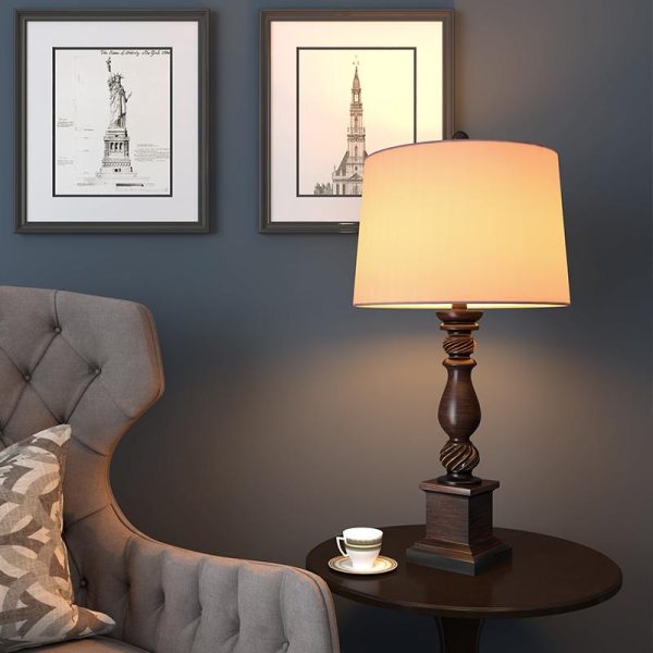 24 inch Rustic Bronze Resin Traditional Table Lamp - Image 4