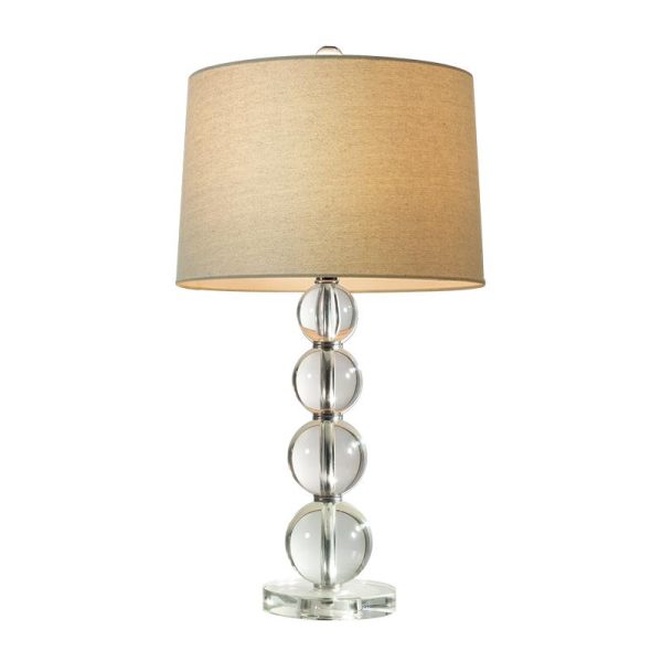 25 inch Light-Through Stacked Spheres Crystal Table Lamp - Image 5