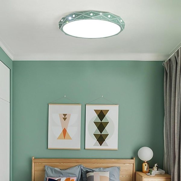 Circular Flush Mount Drum Light LED Ceiling Light - Image 3