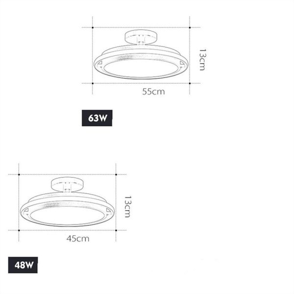 Circular LED Modern Flush Mount Lighting Ceiling Lights Hanging Light - Image 5