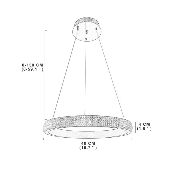 Circular Design LED Gold Modern Chandeliers Kitchen Pendant Lighting - Image 6