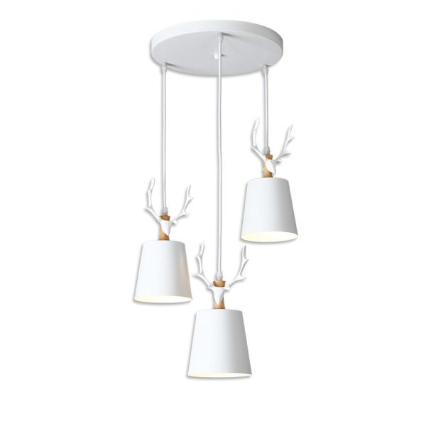 3-light Antler Design LED Classic Chandelier Pendant Light Hanging Lamp - Image 8
