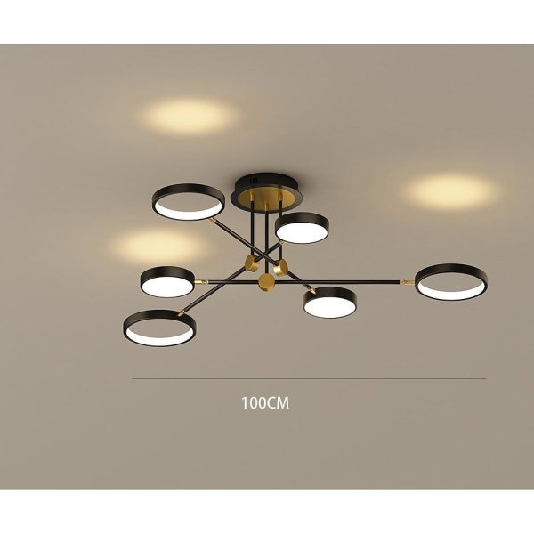 Circular 8-light Design LED Nordic Flush Mount Ceiling Light Chandeliers - Image 8