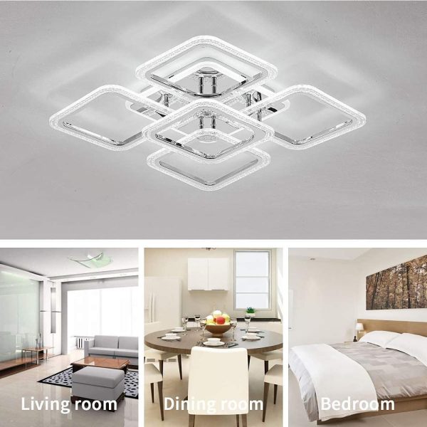 5 Square LED Modern Ceiling Lights Fixture Flush Mount Lighting Ceiling Lamp - Image 6