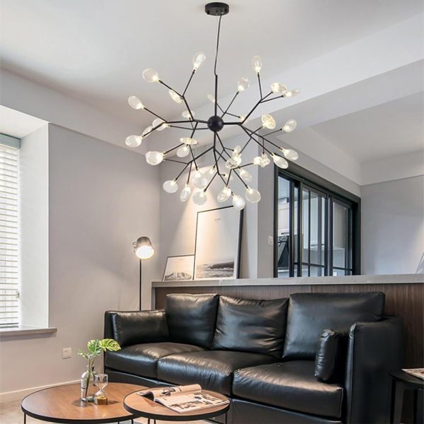36 Lights LED Cluster Design Modern Sputnik Chandelier Ceiling Light - Image 6