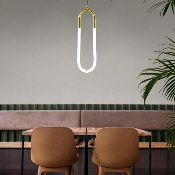 Rounded Rectangle LED Modern Island Lights Hanging Lamp Pendant Light - Image 2