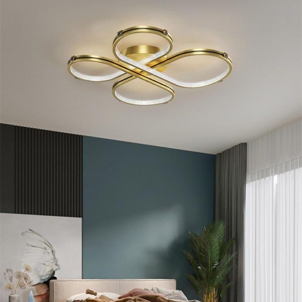 Circle Flower Design Dimmable LED Modern Ceiling Light Flush Mount Lighting - Image 2