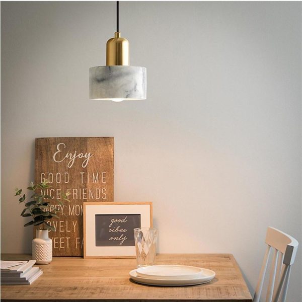 Minimalist Cylindrical Electroplated Copper LED Modern Pendant Lighting - Image 4