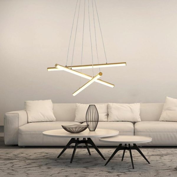 3-piece LED Strip Linear Modern Chandelier Pendant Light Hanging Lamp - Image 2