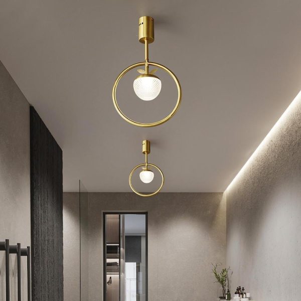 Circle LED Gold Modern Flush Mount Lighting Ceiling Lights Chandeliers - Image 3