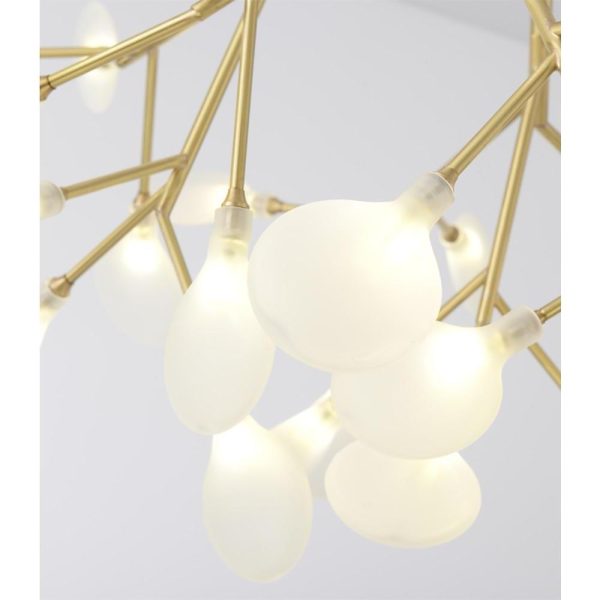 45 Lights Creative Copper Glass Design LED Modern Sputnik Chandelier - Image 10
