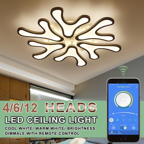 Creative Flower Dimmable LED Nordic Ceiling Lights Flush Mount Lighting - Image 10