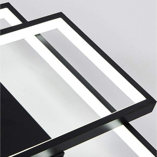 Multi Rectangle Large Flush Mount Ceiling Light with 3 Integrated Tiered Lights - Image 26