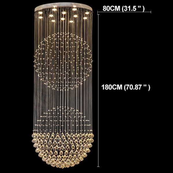 Double Sphere Metal Crystal Rustic Chandeliers Contemporary Chandeliers - Image 8