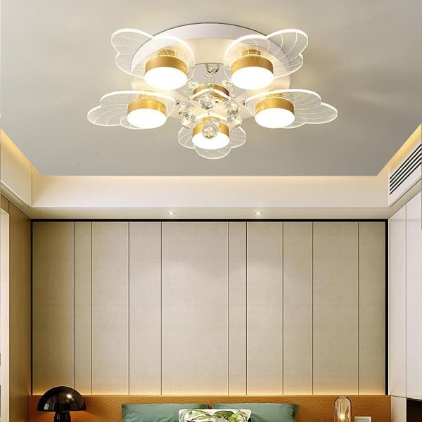 8-light Flower Design LED Nordic Ceiling Lights Flush Mount Lighting - Image 3