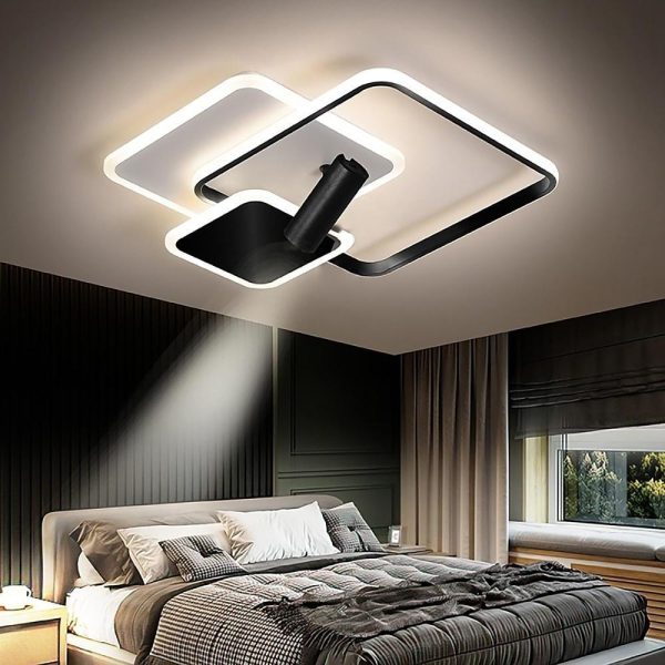 3 Square Metal LED Flush Mount Ceiling Light for Bedroom - Image 4