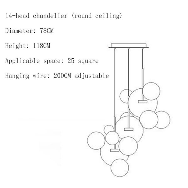 Globe Bubble Glass Pendant Light Modern Pendant Lighting - Image 14