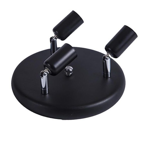 3-Light Industrial Modern Metal Black Flush Mount Ceiling Light for Bedroom - Image 3