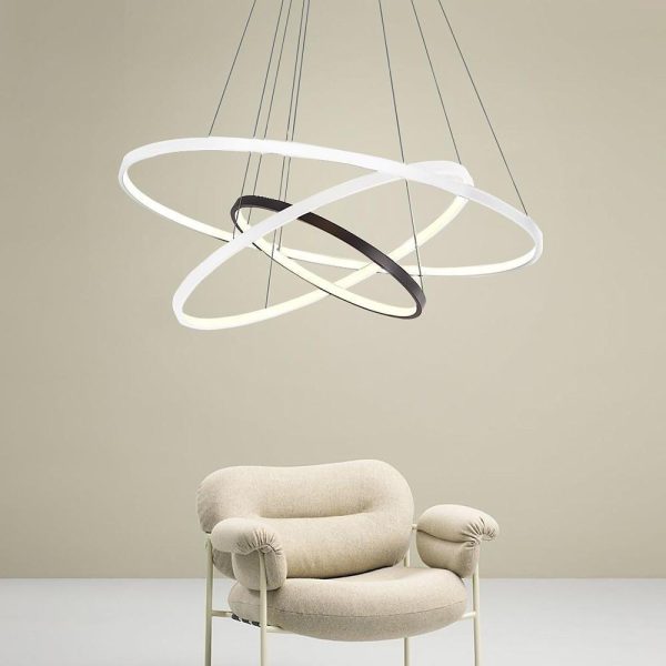 Adjustable Circles LED Dimmable with Remote Modern Chandeliers Pendant Light - Image 8