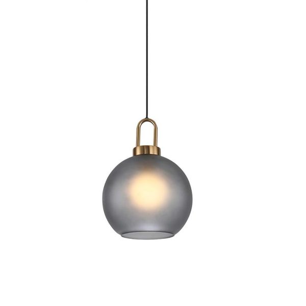 Semi Globe Glass Electroplated Metal LED Industrial Style Pendant Lighting - Image 9