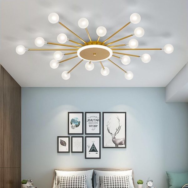 24 Lights LED Glass Metal Nordic Hanging Ceiling Lights Pendant Lights - Image 4