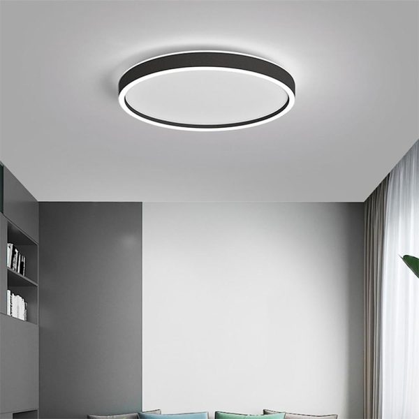 Circular Minimalist Metal Flush Mount Light Fixtures LED Living Room Ceiling Lights - Image 3