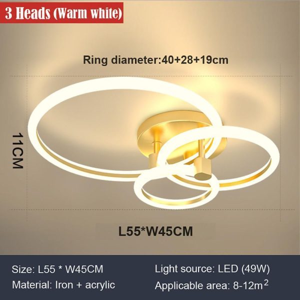 Circular Ring Dimmable LED Modern Flush Mount Lighting Ceiling Lights - Image 10