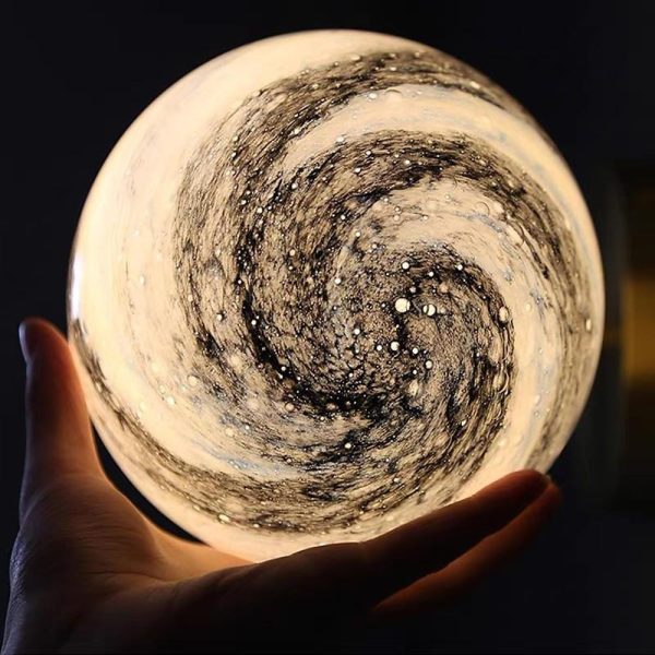 Distressed Globe Hallway Pendant Light Metal Acrylic Pendant Lighting - Image 2