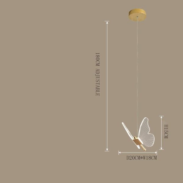 Butterflies Shaped LED Nordic Pendant Light Hanging Lamp Island Lights - Image 5