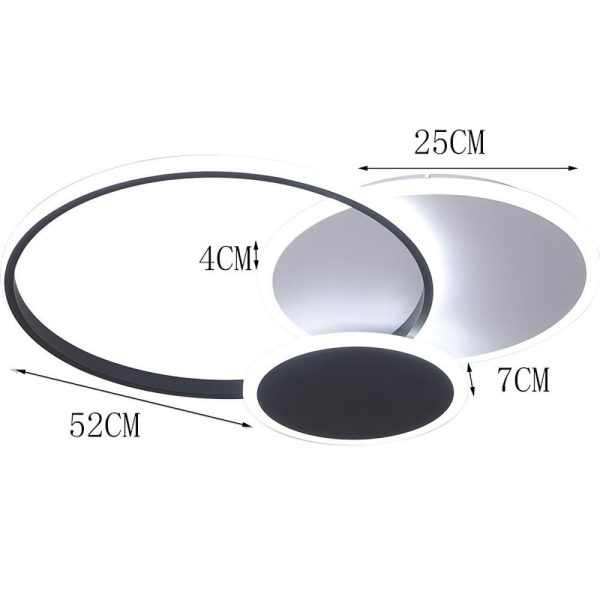 3 Circle Artistic LED Flush Mount Ceiling Light for Bedroom - Image 4