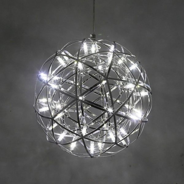 12 inch Stanless Steel LED Endless Woven Sphere Pendant Modern Lights - Image 4