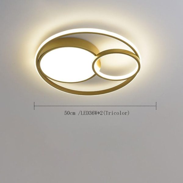 3 Ring Minimalist Acrylic LED Flush Mount Ceiling Light for Bedroom - Image 8