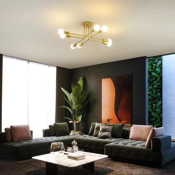 8-light LED Modern Sputnik Chandelier Ceiling Lights Pendent Lighting - Image 2