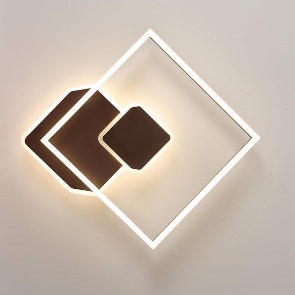 Abstract Square Dimmable LED Modern Flush Mount Lighting Ceiling Lights - Image 7