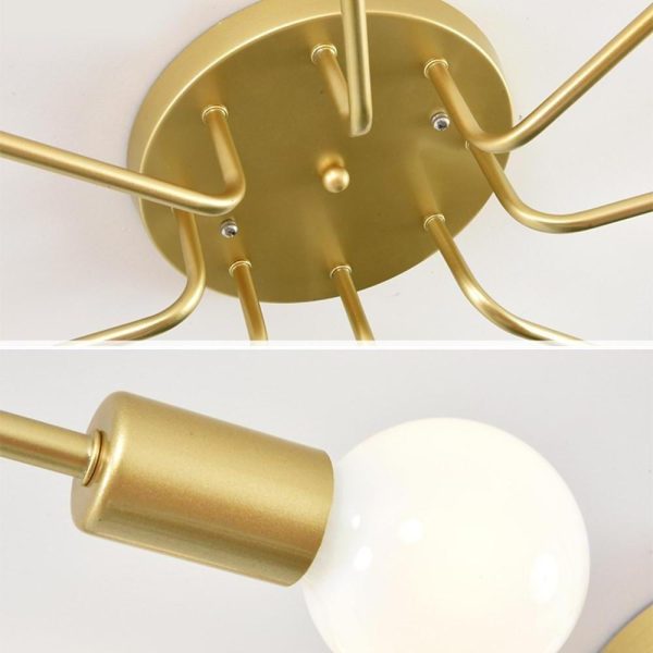 Linear Metal Flower Shaped LED Modern Flush Mount Lighting Ceiling Lights - Image 8