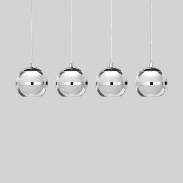Spherical Acrylic Metal LED Modern Pendant Lights Kitchen Island Lighting - Image 8