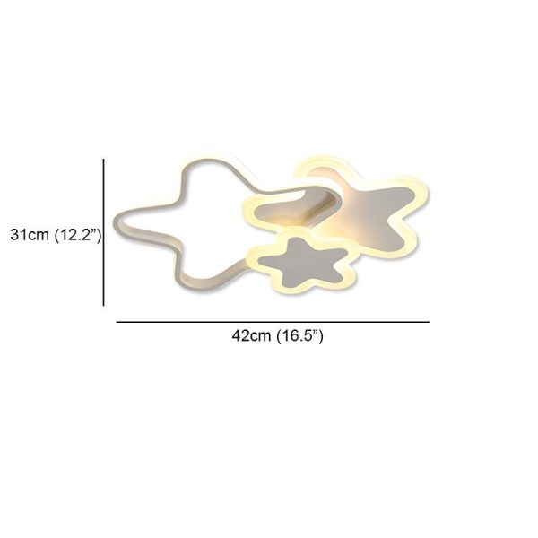 Triple Star Flush Mount Light LED Ceiling Light for Baby Kids Lighting - Image 4